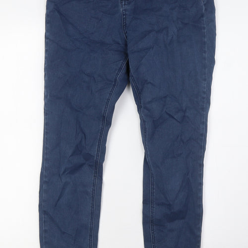 TU Womens Blue Cotton Jegging Jeans Size 12 L29 in Regular Zip
