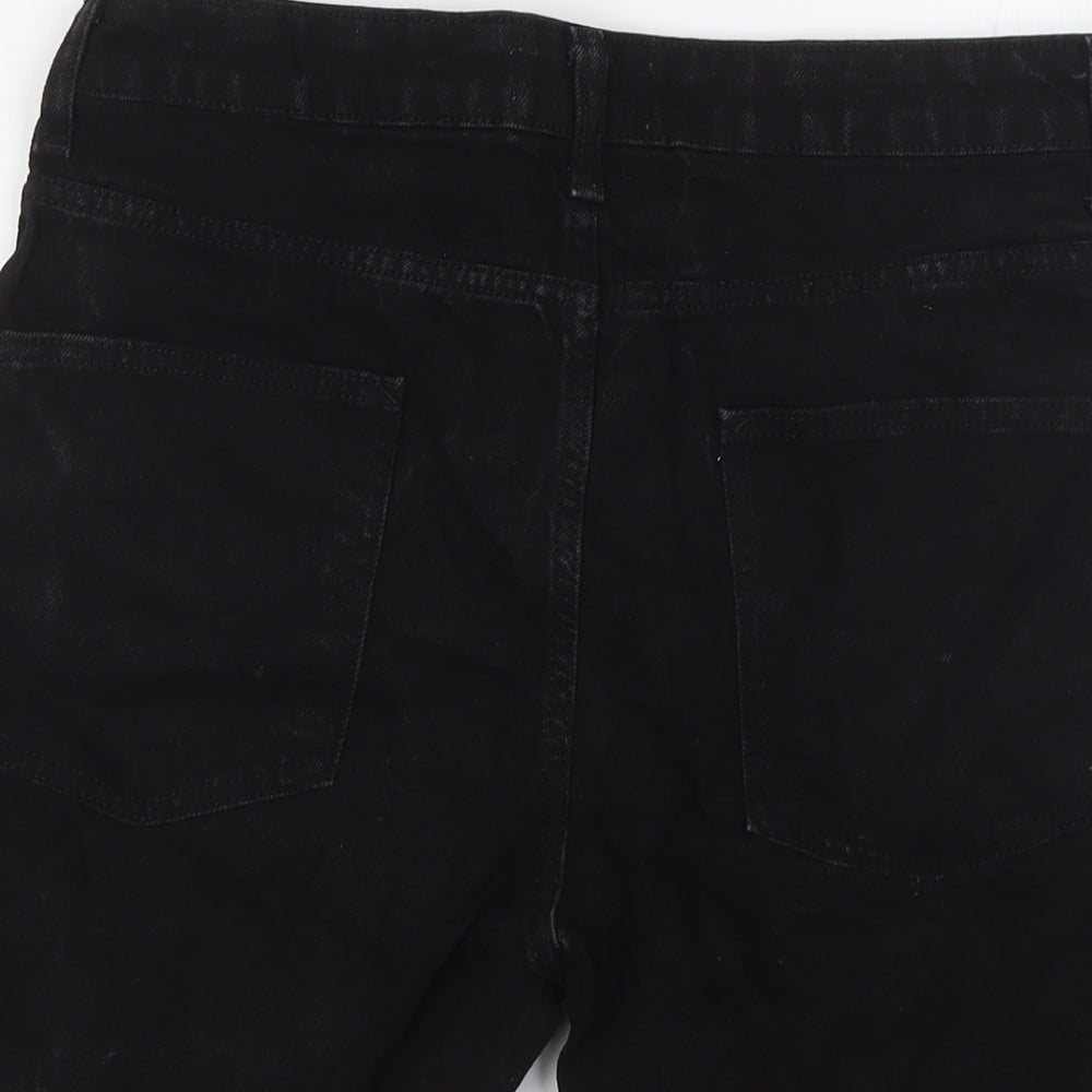 ASOS Mens Black Cotton Cargo Shorts Size 32 in L10 in Regular Zip