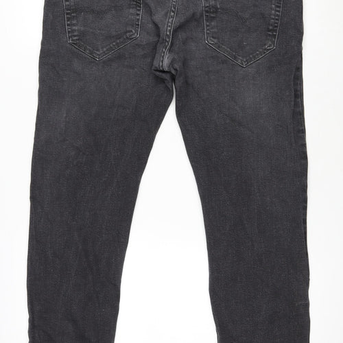 Diesel Mens Grey Cotton Skinny Jeans Size 34 in L32 in Slim Zip