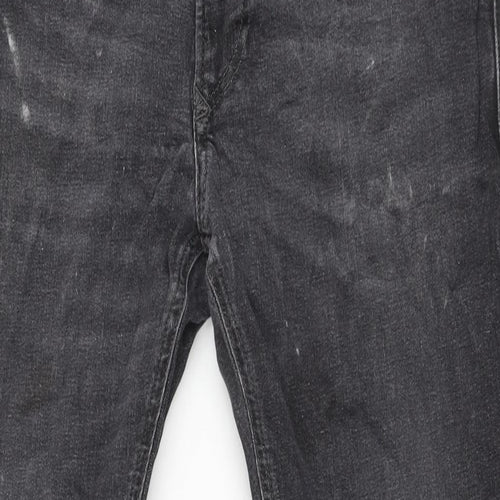 Diesel Mens Grey Cotton Skinny Jeans Size 34 in L32 in Slim Zip