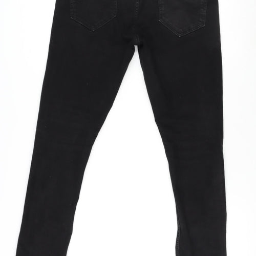 nuon nuo flex Womens Black Cotton Straight Jeans Size 36 in L28 in Regular Zip