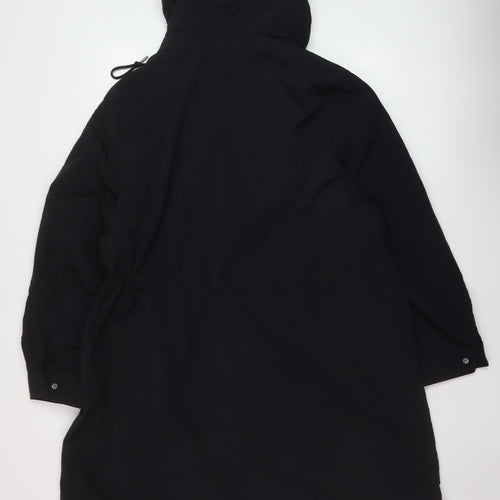 Marks and Spencer Womens Black Parka Coat Size 22 Zip