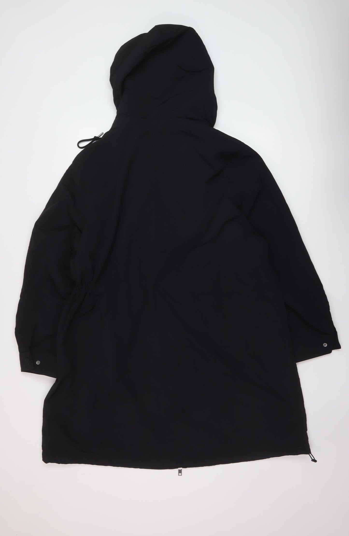 Marks and Spencer Womens Black Parka Coat Size 22 Zip