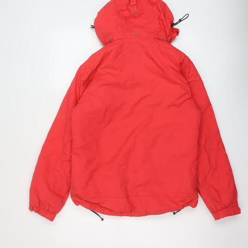The Edge Womens Red Rain Coat Coat Size 12 Zip