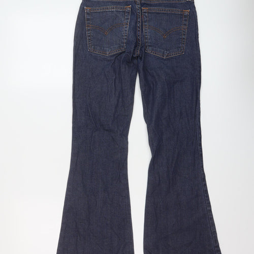 Levi's Womens Blue Cotton Flared Jeans Size 24 in L28 in Regular Button