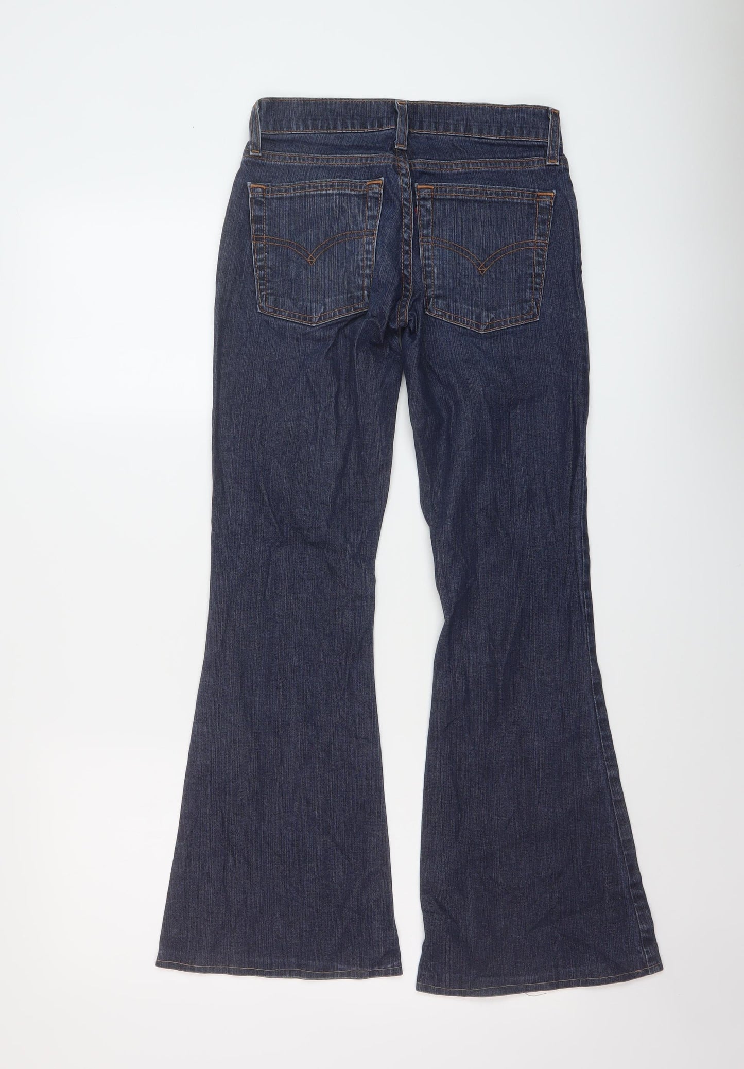 Levi's Womens Blue Cotton Flared Jeans Size 24 in L28 in Regular Button