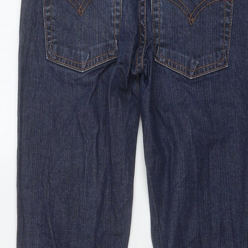Levi's Womens Blue Cotton Flared Jeans Size 24 in L28 in Regular Button
