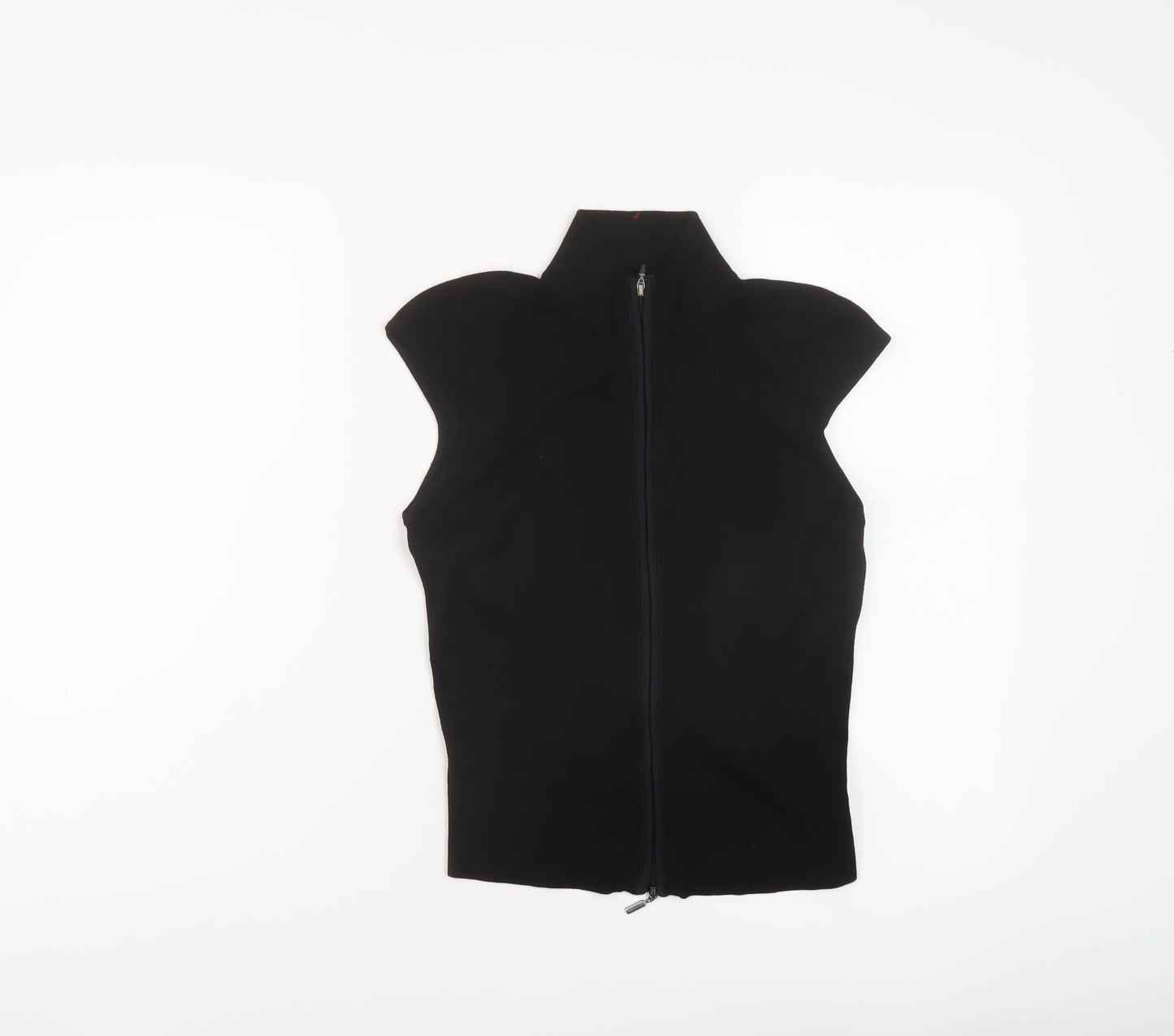 Sand Womens Black Mock Neck Viscose Full Zip Jumper Size L