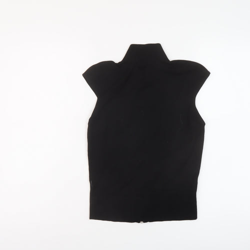 Sand Womens Black Mock Neck Viscose Full Zip Jumper Size L