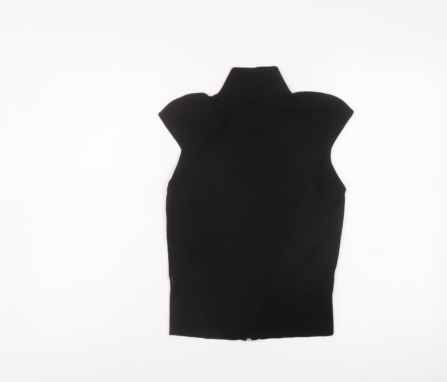 Sand Womens Black Mock Neck Viscose Full Zip Jumper Size L