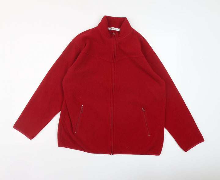 EWM Womens Red Jacket Size 14 Zip