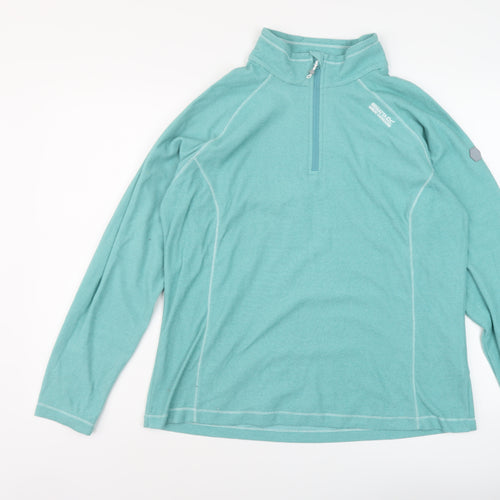 Regatta Womens Blue Polyester Pullover Sweatshirt Size 16 Zip