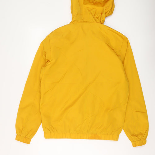 Noble Attire Mens Yellow Rain Coat Coat Size M Zip