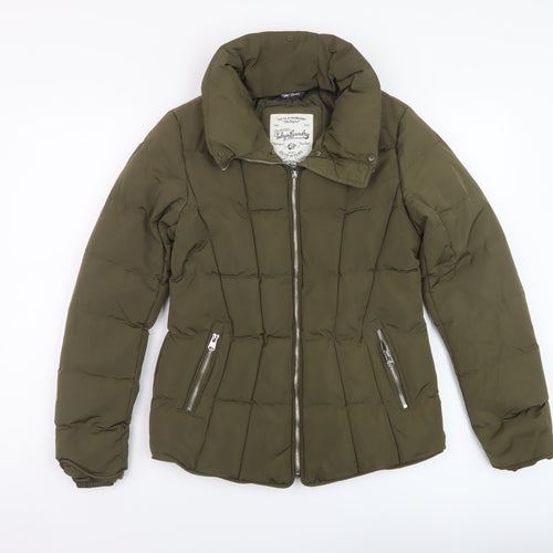 Tokyo Laundry Womens Green Puffer Jacket Jacket Size 8 Zip