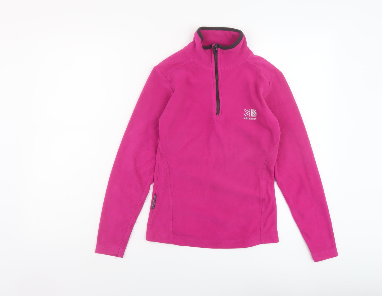 Karrimor Girls Pink Polyester Pullover Sweatshirt Size 9-10 Years Zip
