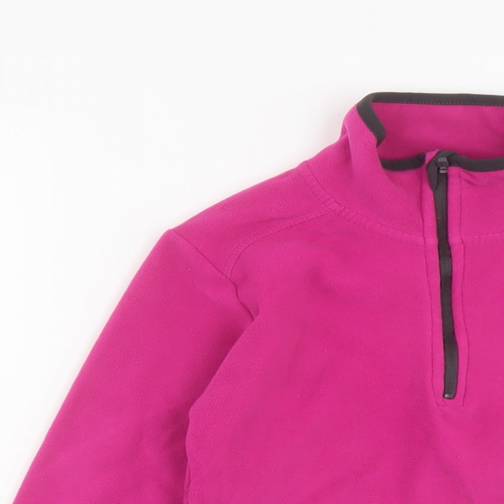 Karrimor Girls Pink Polyester Pullover Sweatshirt Size 9-10 Years Zip