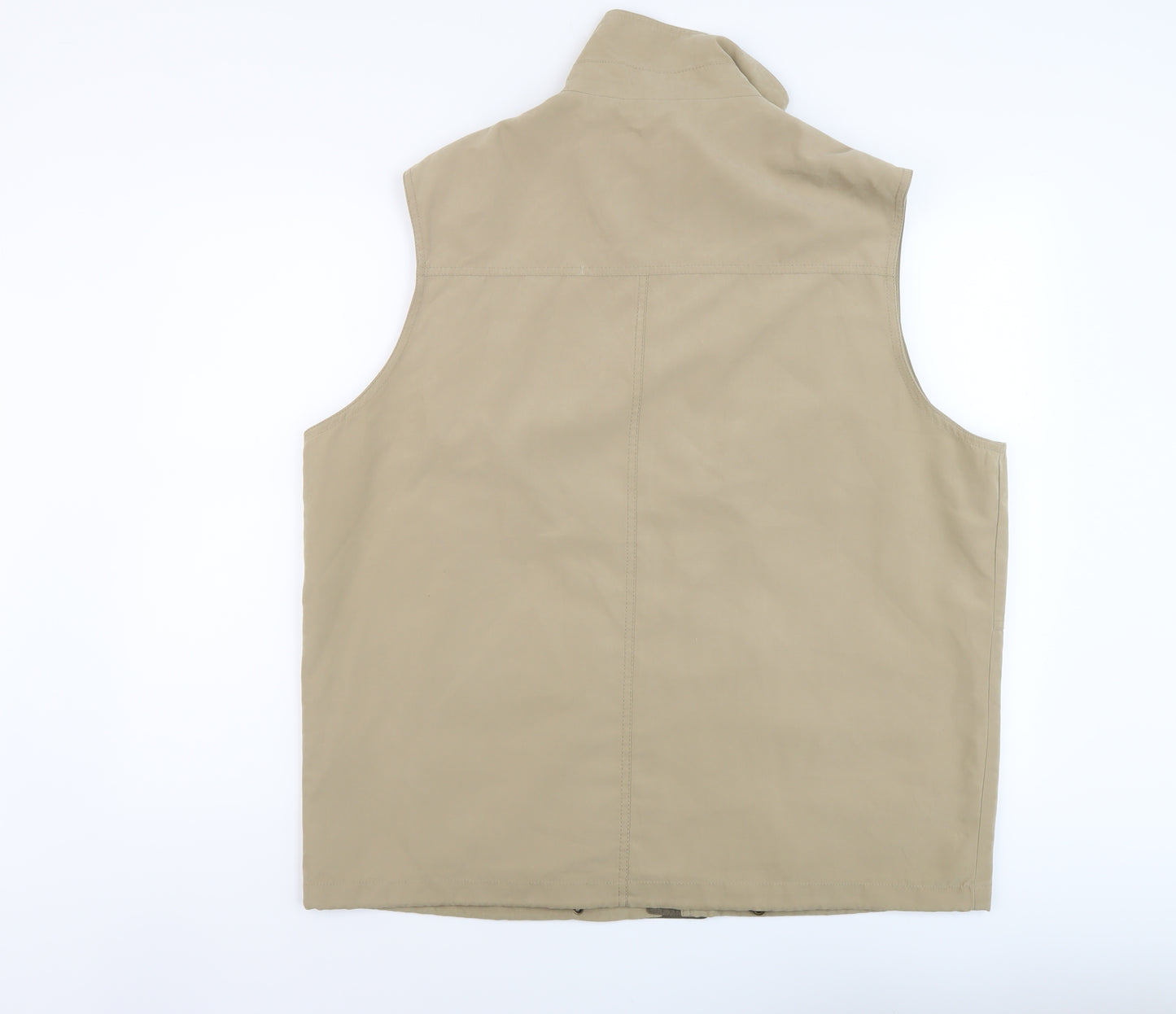 Mode Mille Mens Brown Gilet Jacket Size XL Zip