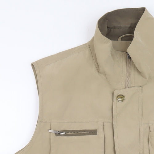 Mode Mille Mens Brown Gilet Jacket Size XL Zip