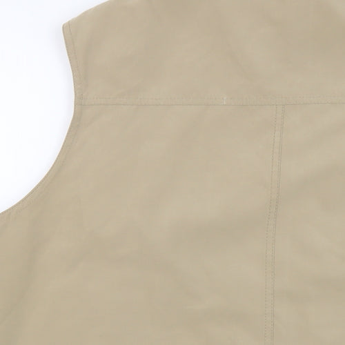 Mode Mille Mens Brown Gilet Jacket Size XL Zip