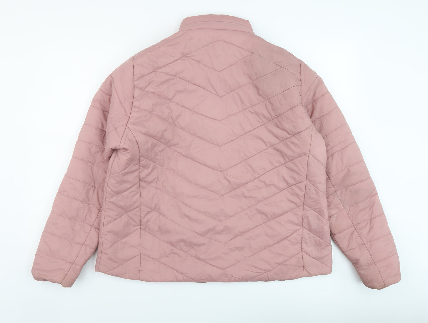 Oner Womens Pink Puffer Jacket Jacket Size 3XL Zip
