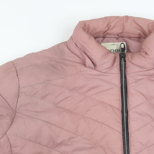 Oner Womens Pink Puffer Jacket Jacket Size 3XL Zip