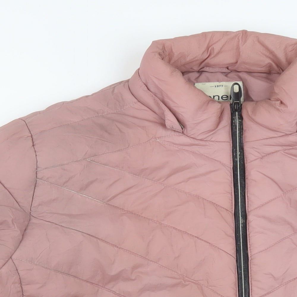 Oner Womens Pink Puffer Jacket Jacket Size 3XL Zip