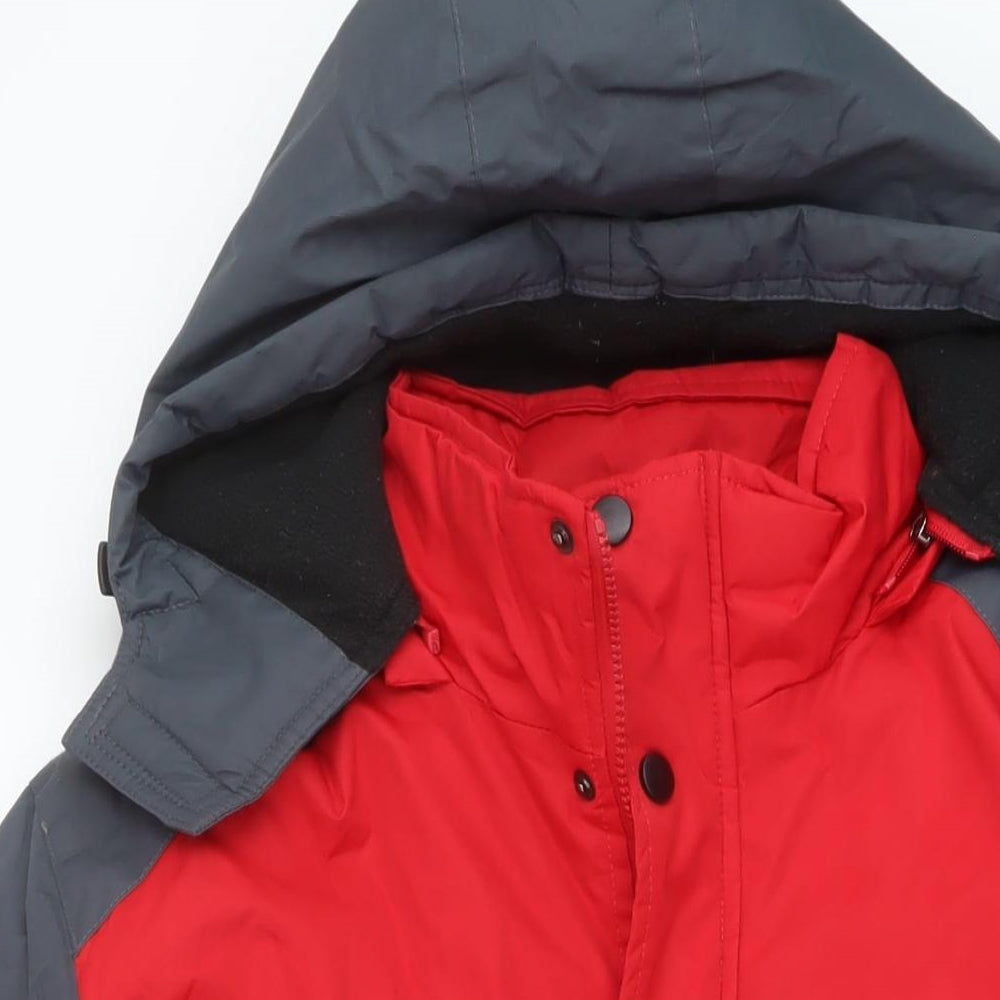 Kadite Mens Red Rain Coat Coat Size L Zip