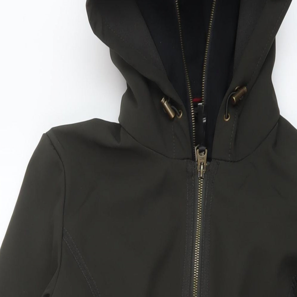 French Connection Womens Green Parka Coat Size M Zip