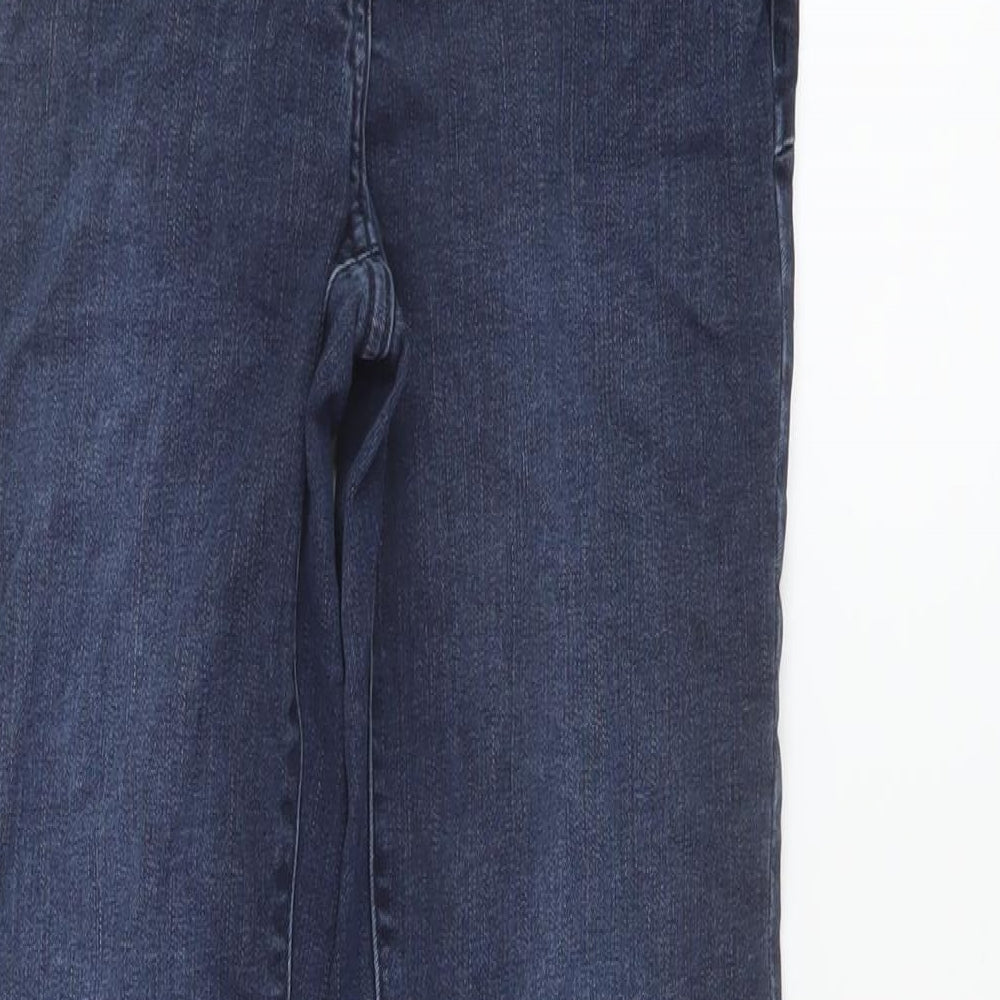 NEXT Womens Blue Cotton Bootcut Jeans Size 8 L31 in Regular Button