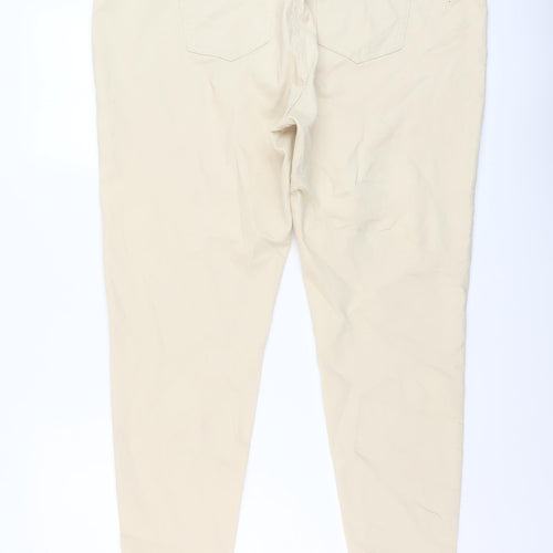 Denim & Co. Womens Beige Cotton Skinny Jeans Size 20 L27 in Regular Button