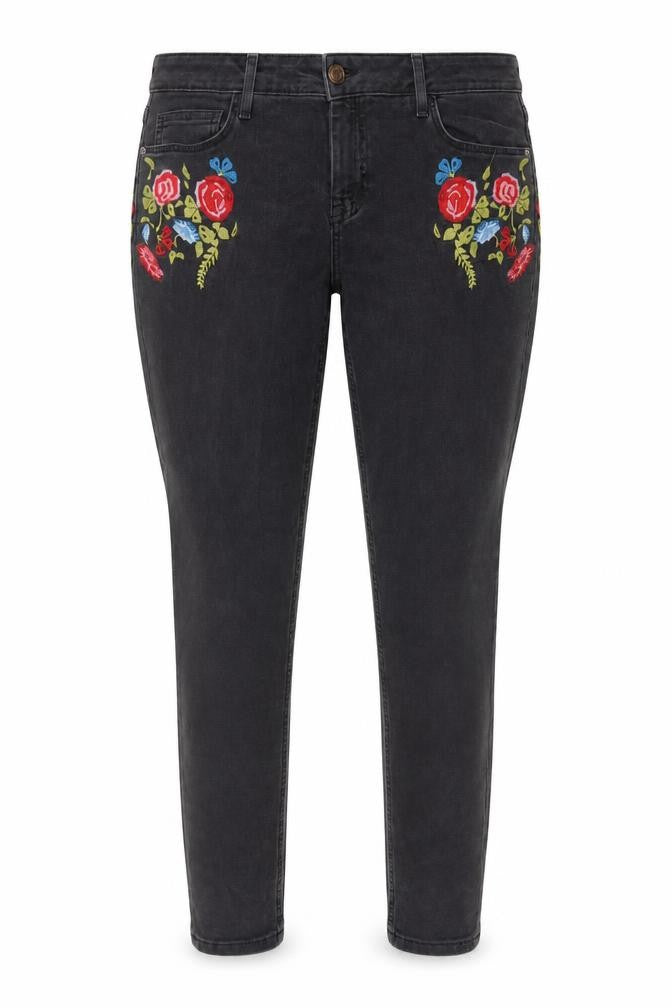 Denim & Co. Womens Grey Cotton Skinny Jeans Size 12 L27 in Regular Button