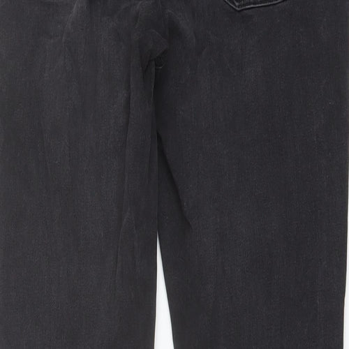 Denim & Co. Womens Grey Cotton Skinny Jeans Size 12 L27 in Regular Button