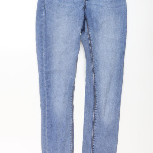 Denim & Co. Womens Blue Cotton Skinny Jeans Size 8 L30 in Regular Button