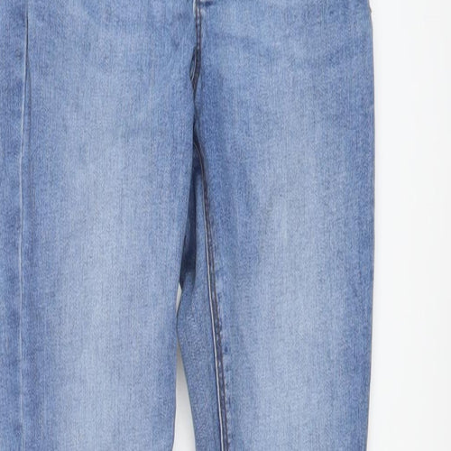 Denim & Co. Womens Blue Cotton Skinny Jeans Size 8 L30 in Regular Button