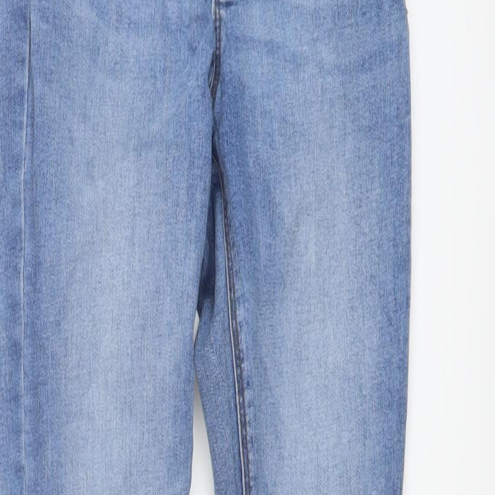 Denim & Co. Womens Blue Cotton Skinny Jeans Size 8 L30 in Regular Button