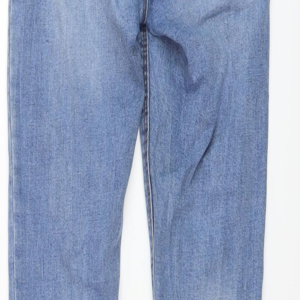 Denim & Co. Womens Blue Cotton Skinny Jeans Size 8 L30 in Regular Button