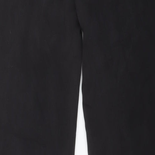 Marks and Spencer Womens Black Cotton Straight Jeans Size 14 L31 in Regular Button
