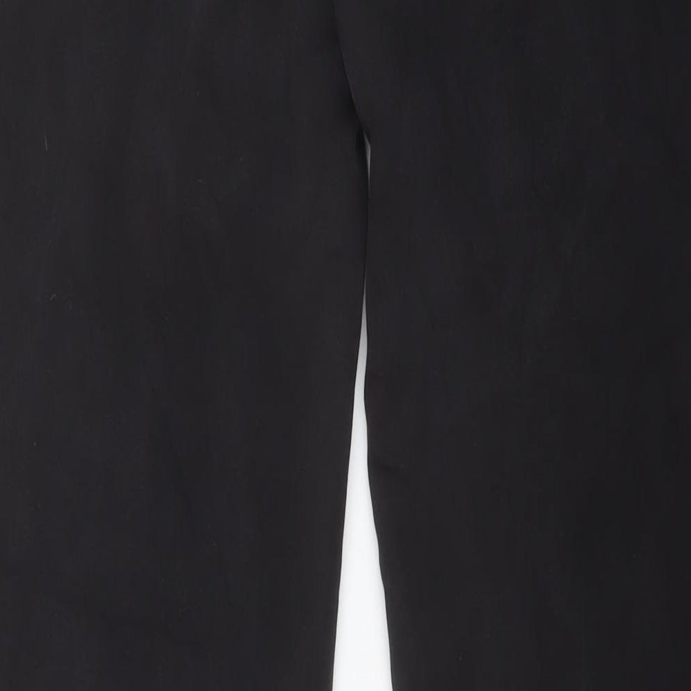 Marks and Spencer Womens Black Cotton Straight Jeans Size 14 L31 in Regular Button