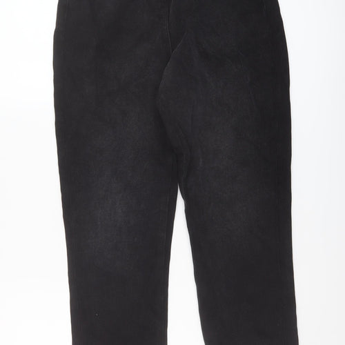 COLLUSION Womens Black Cotton Mom Jeans Size 6 L29 in Regular Button
