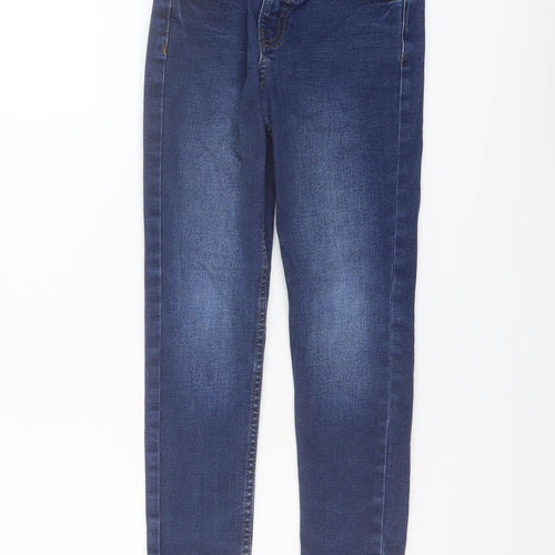 Denim & Co. Boys Blue Cotton Skinny Jeans Size 6-7 Years Regular Button