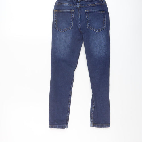 Denim & Co. Boys Blue Cotton Skinny Jeans Size 6-7 Years Regular Button