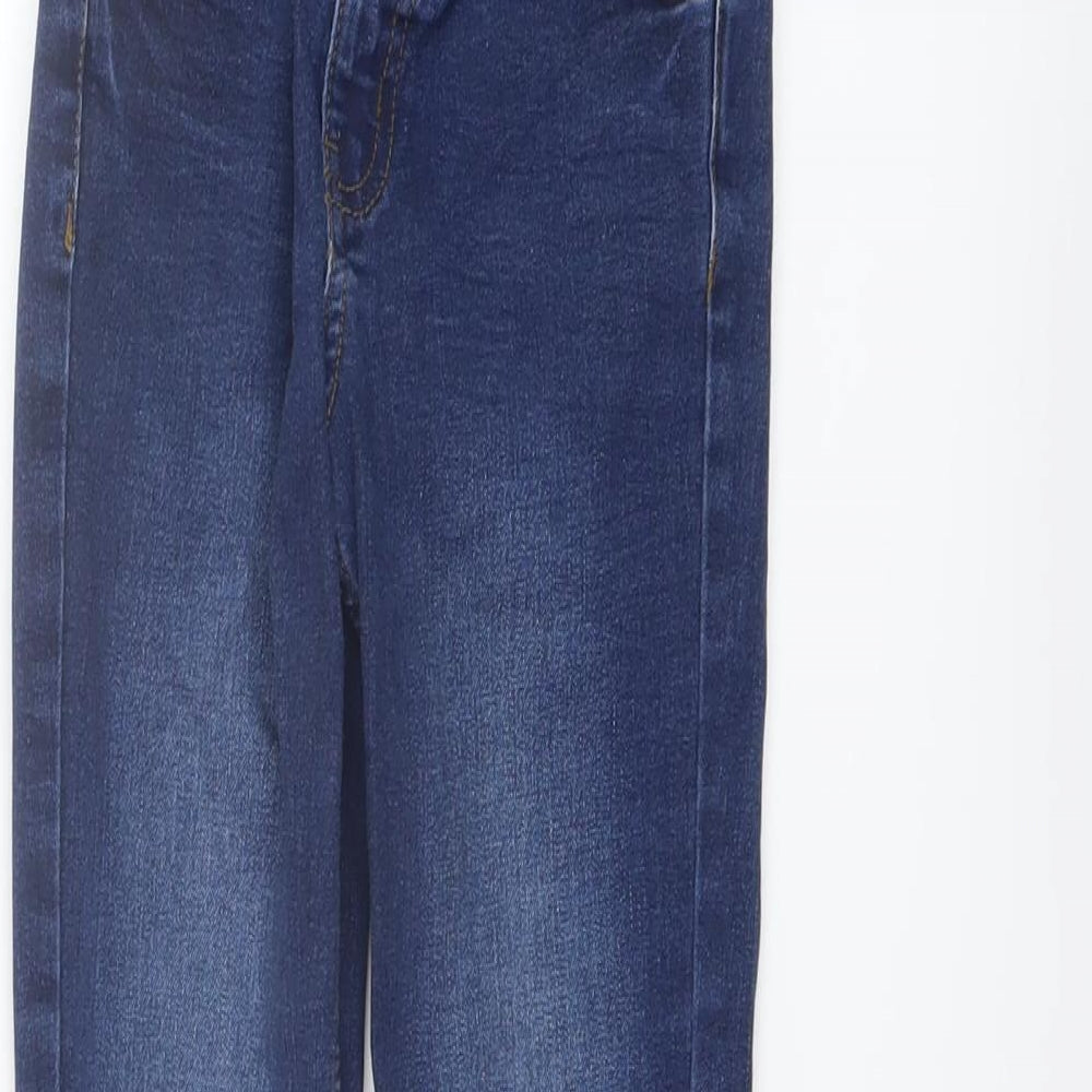 Denim & Co. Boys Blue Cotton Skinny Jeans Size 6-7 Years Regular Button