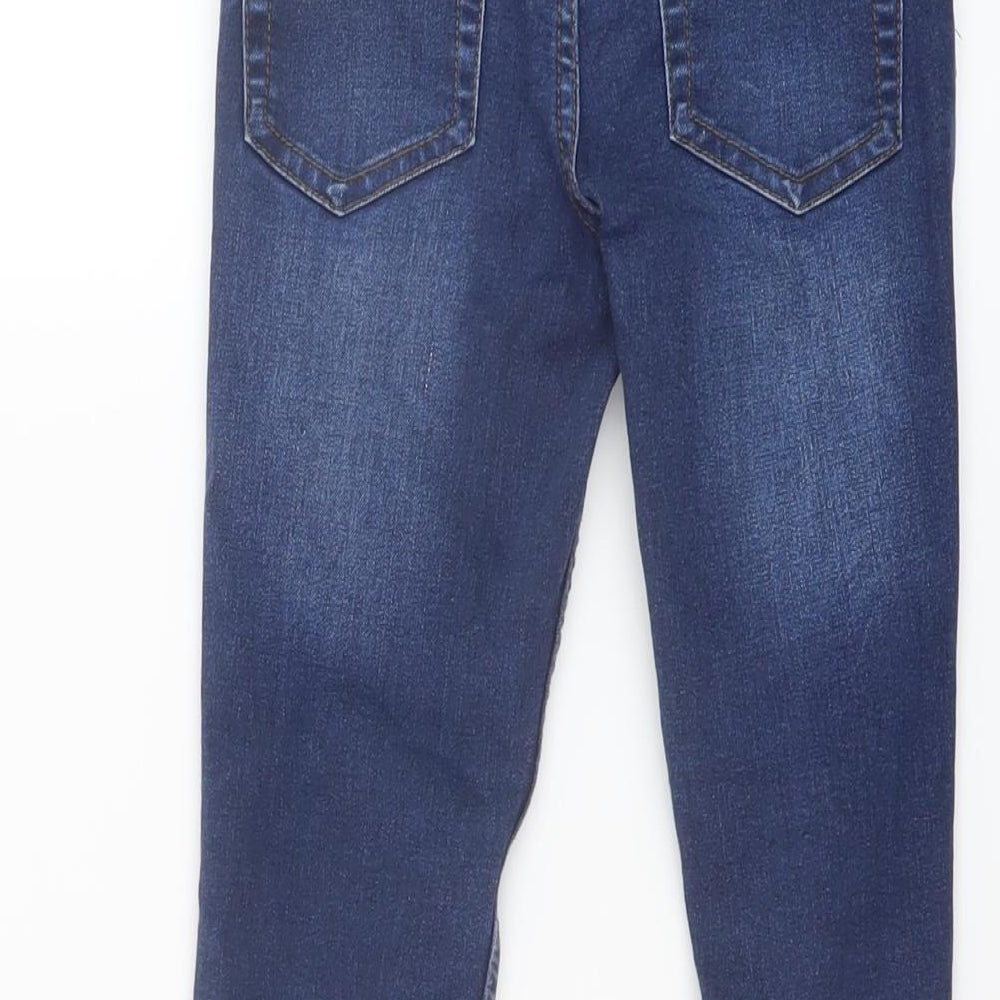 Denim & Co. Boys Blue Cotton Skinny Jeans Size 6-7 Years Regular Button