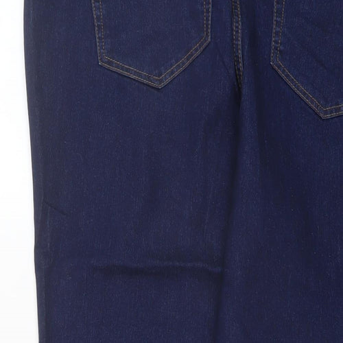 Georfge Womens Blue Cotton Straight Jeans Size 20 L25 in Regular Button