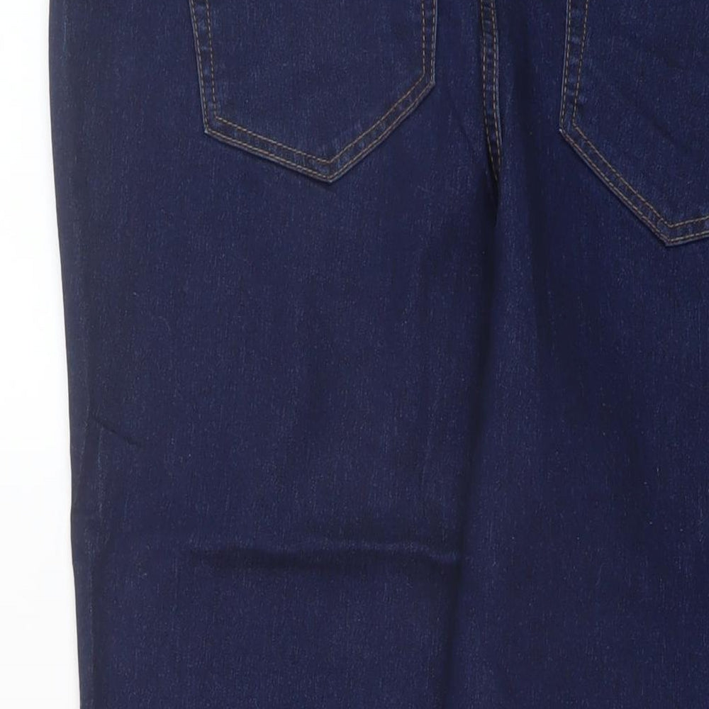 Georfge Womens Blue Cotton Straight Jeans Size 20 L25 in Regular Button
