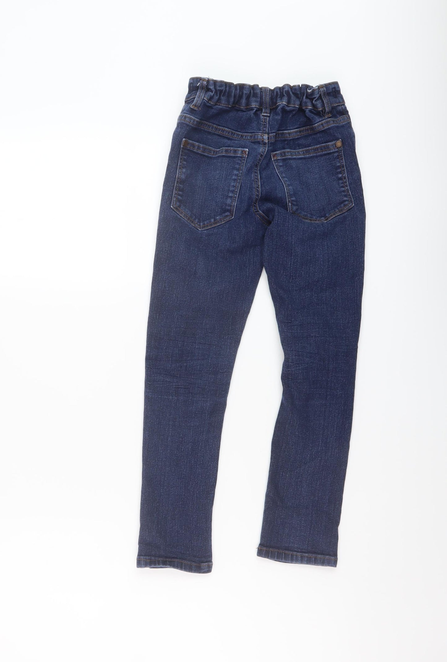 NEXT Boys Blue Cotton Skinny Jeans Size 8 Years Regular Button