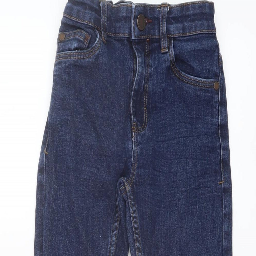 NEXT Boys Blue Cotton Skinny Jeans Size 8 Years Regular Button