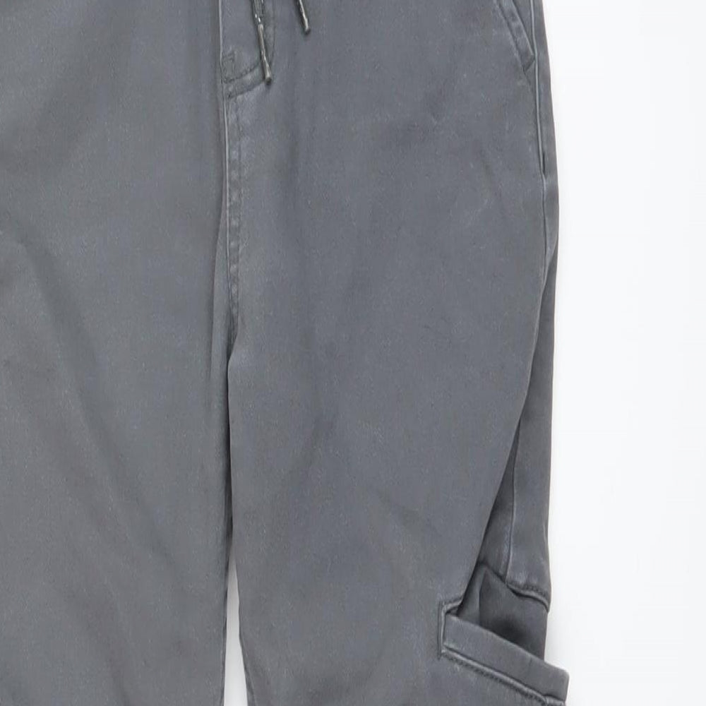 F&F Boys Grey Cotton Straight Jeans Size 11-12 Years Regular Drawstring