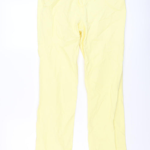CC Womens Yellow Cotton Straight Jeans Size 10 L28 in Regular Button
