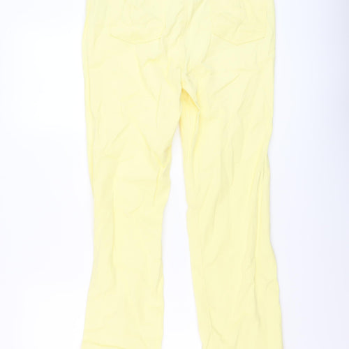 CC Womens Yellow Cotton Straight Jeans Size 10 L28 in Regular Button